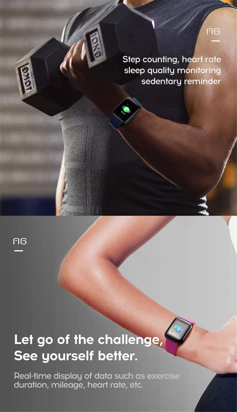 Multifunktions-Smartwatch für Männer, Frauen, Kinder, Nachrichtenerinnerung, Musiksteuerung, Sport, Schritte, Kalorien, D13, Smartwatch, Wecker, 116Plus