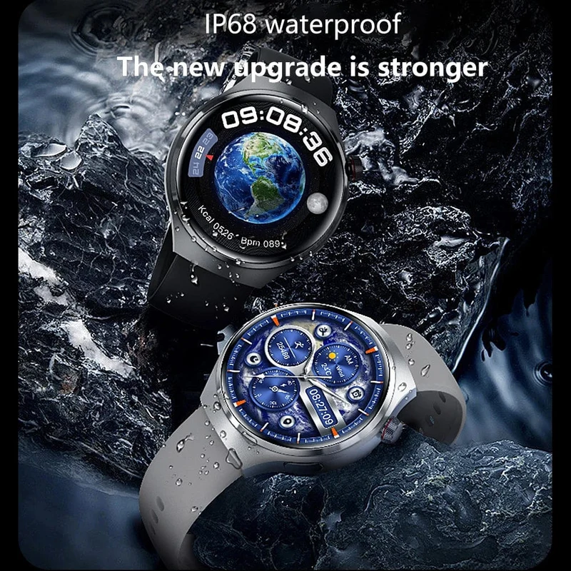2024 Neue Smart Watch Herzfrequenz-Gesundheitsmonitor Bluetooth-Anruf NFC GPS-Tracker IP68 wasserdichte SmartWatch Männer für HUAWEI GT4 Pro