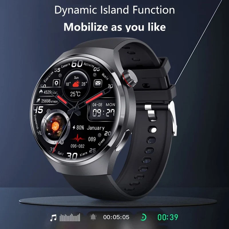 2024 Neue Smart Watch Herzfrequenz-Gesundheitsmonitor Bluetooth-Anruf NFC GPS-Tracker IP68 wasserdichte SmartWatch Männer für HUAWEI GT4 Pro