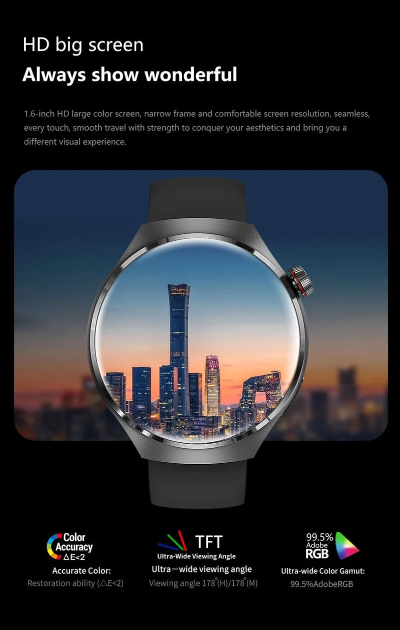 2024 Neue Smart Watch Herzfrequenz-Gesundheitsmonitor Bluetooth-Anruf NFC GPS-Tracker IP68 wasserdichte SmartWatch Männer für HUAWEI GT4 Pro