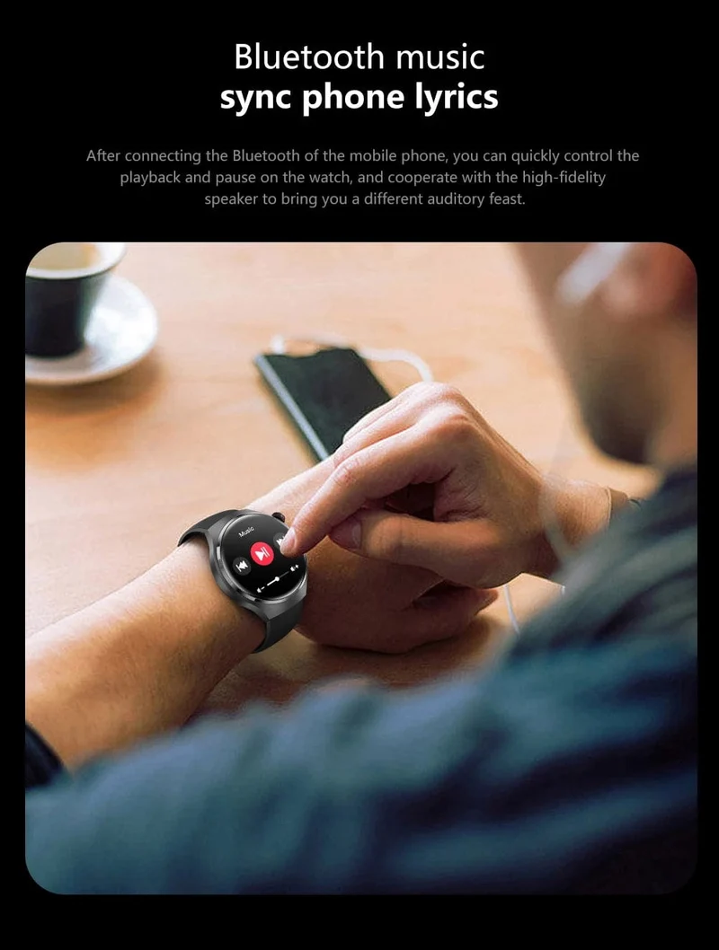 2024 Neue Smart Watch Herzfrequenz-Gesundheitsmonitor Bluetooth-Anruf NFC GPS-Tracker IP68 wasserdichte SmartWatch Männer für HUAWEI GT4 Pro