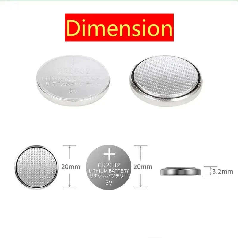 2-60PCS CR2032 CR 2032 Knopfzelle 3V Lithiumbatterie für Uhren, Spielzeuge, Taschenrechner, Autos, Fernbedienungen, Knopfzellen
