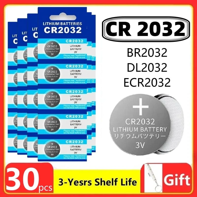 2-60PCS CR2032 CR 2032 Knopfzelle 3V Lithiumbatterie für Uhren, Spielzeuge, Taschenrechner, Autos, Fernbedienungen, Knopfzellen