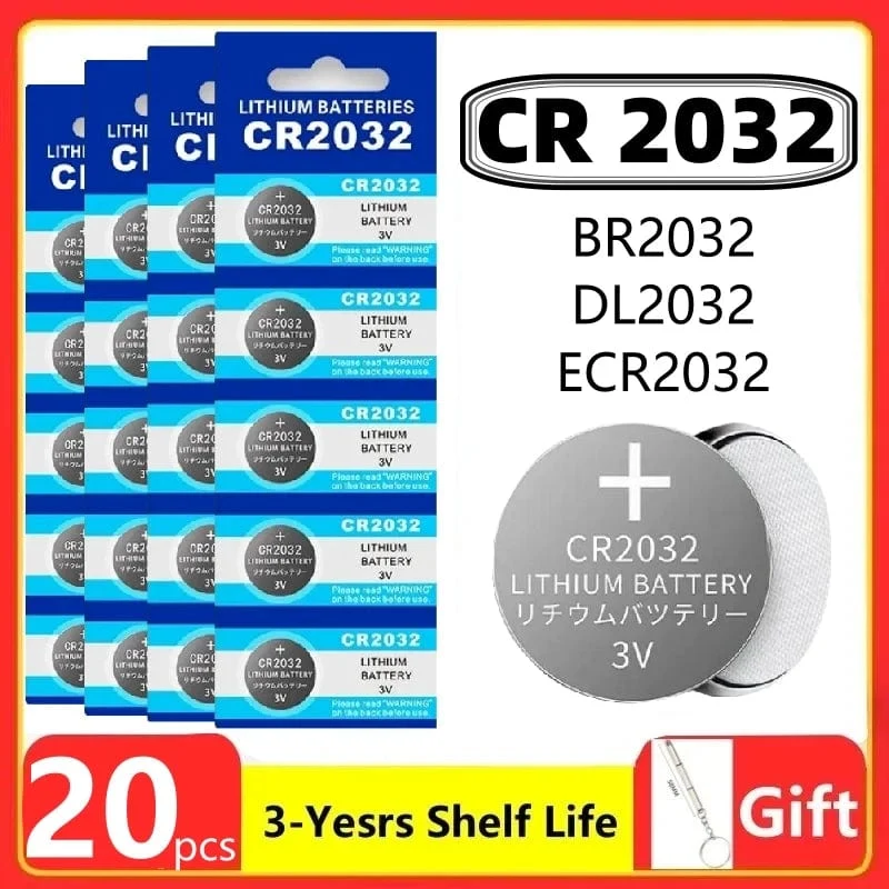2-60PCS CR2032 CR 2032 Knopfzelle 3V Lithiumbatterie für Uhren, Spielzeuge, Taschenrechner, Autos, Fernbedienungen, Knopfzellen
