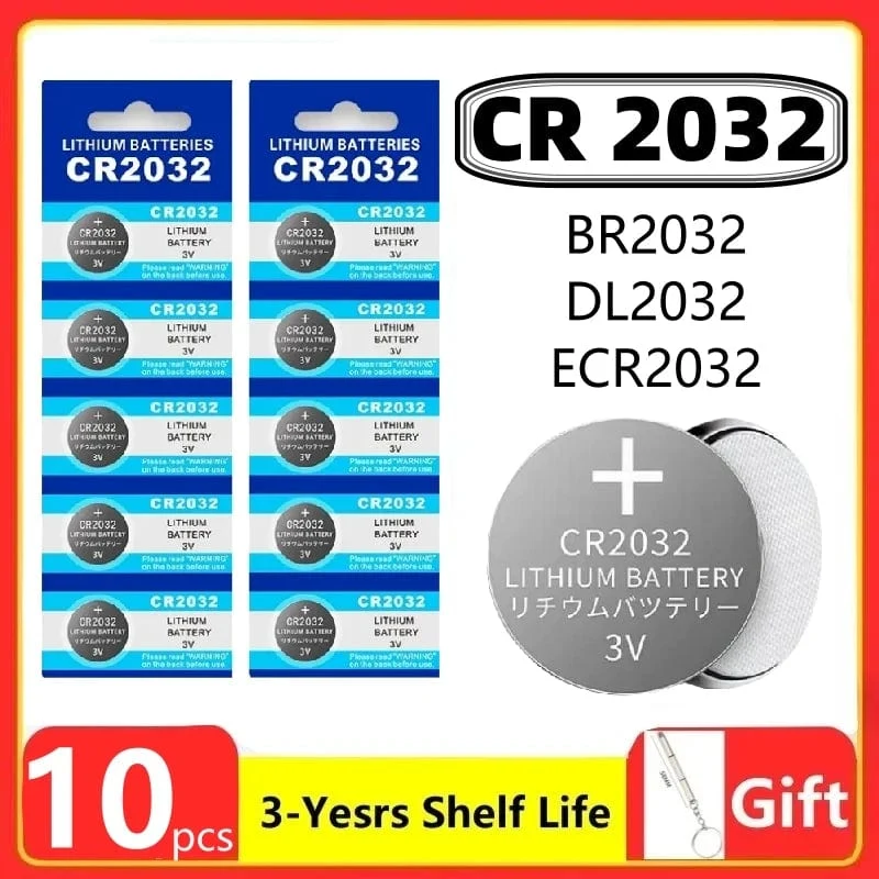 2-60PCS CR2032 CR 2032 Knopfzelle 3V Lithiumbatterie für Uhren, Spielzeuge, Taschenrechner, Autos, Fernbedienungen, Knopfzellen