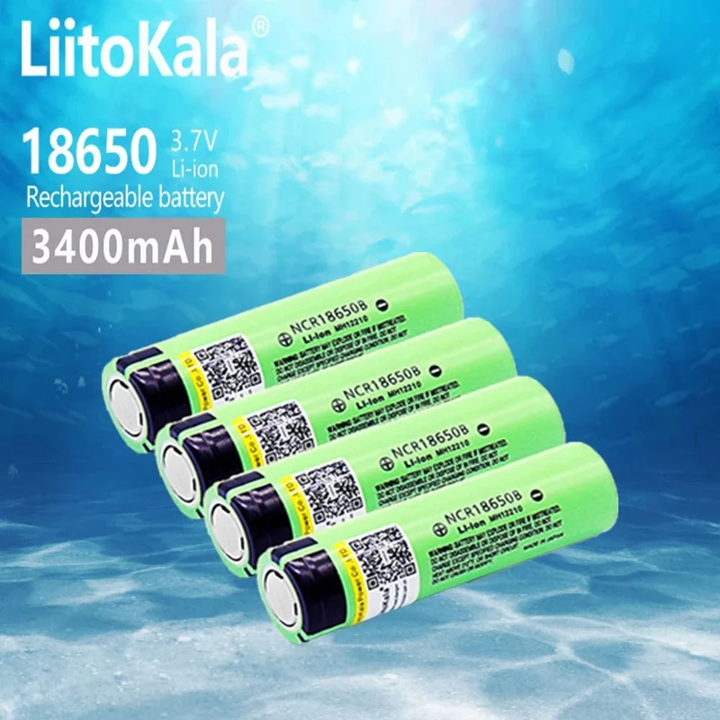 Heißer LiitoKala Neue Original NCR18650B 34B 3.7 V 18650 3400 mAh Wiederaufladbare Lithium-Batterie Taschenlampe Batterie