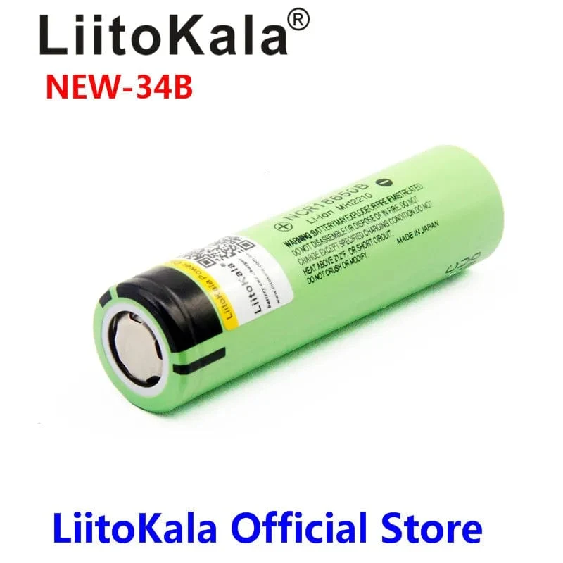 Heißer LiitoKala Neue Original NCR18650B 34B 3.7 V 18650 3400 mAh Wiederaufladbare Lithium-Batterie Taschenlampe Batterie
