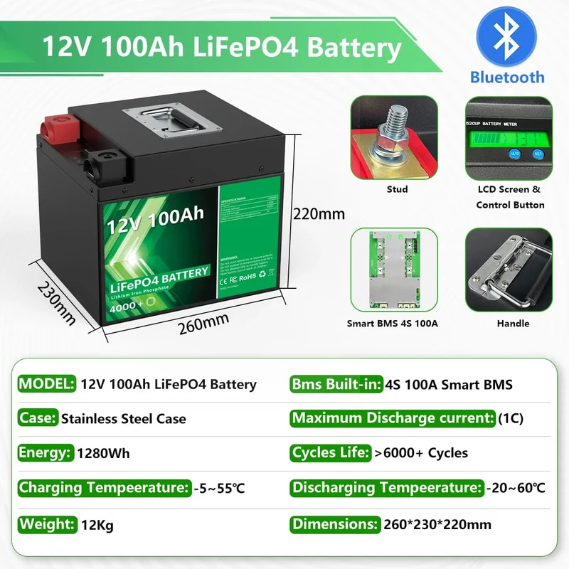 LiFePO4 24V 300Ah 200Ah 12V 100Ah 140Ah 48V Akkupack 7680Wh Klasse A 6000+ Zyklen RV Golfwagen Boot Solarbatterie EU UA KEINE STEUER