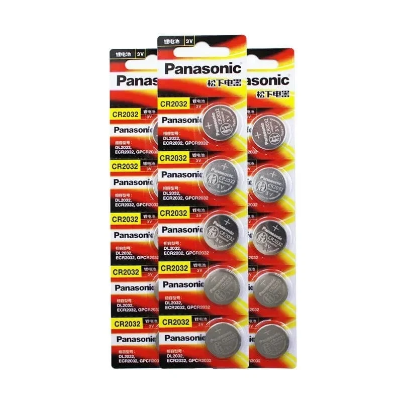 Panasonic CR2032 3 Alkaline V Batterien für Taschenrechner, Spielzeuguhr