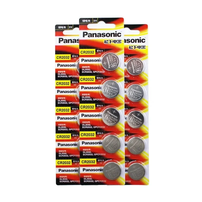Panasonic CR2032 3 Alkaline V Batterien für Taschenrechner, Spielzeuguhr
