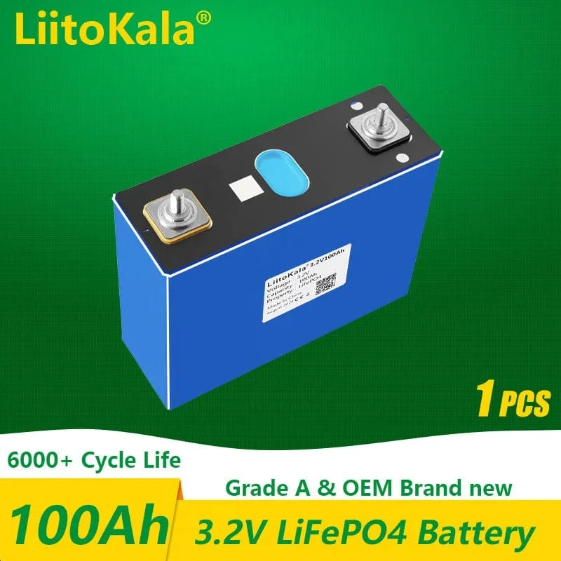 1-2 STÜCKE LiitoKala 3.2 V 105 Ah 30 Ah 50 Ah LifePo4-Batterie mit hohem Stromverbrauch für DIY 12 V Solar-Wechselrichter Elektrofahrzeug Bus Golfwagen