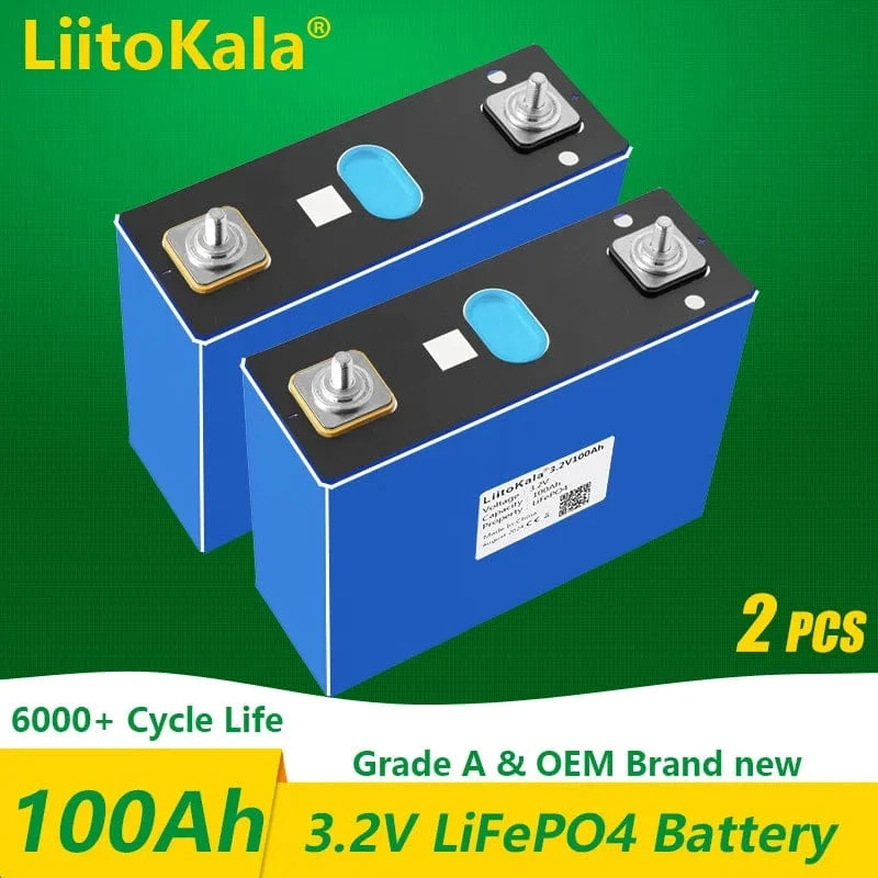 1-2 STÜCKE LiitoKala 3.2 V 105 Ah 30 Ah 50 Ah LifePo4-Batterie mit hohem Stromverbrauch für DIY 12 V Solar-Wechselrichter Elektrofahrzeug Bus Golfwagen