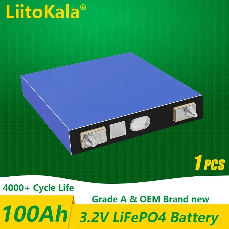1-2 STÜCKE LiitoKala 3.2 V 105 Ah 30 Ah 50 Ah LifePo4-Batterie mit hohem Stromverbrauch für DIY 12 V Solar-Wechselrichter Elektrofahrzeug Bus Golfwagen