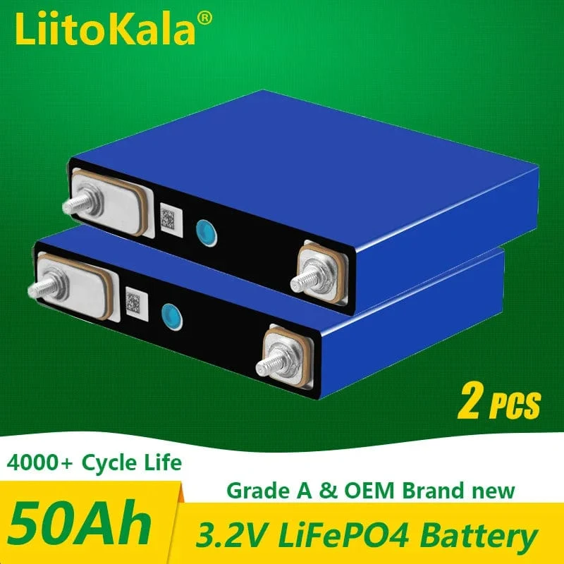 1-2 STÜCKE LiitoKala 3.2 V 105 Ah 30 Ah 50 Ah LifePo4-Batterie mit hohem Stromverbrauch für DIY 12 V Solar-Wechselrichter Elektrofahrzeug Bus Golfwagen