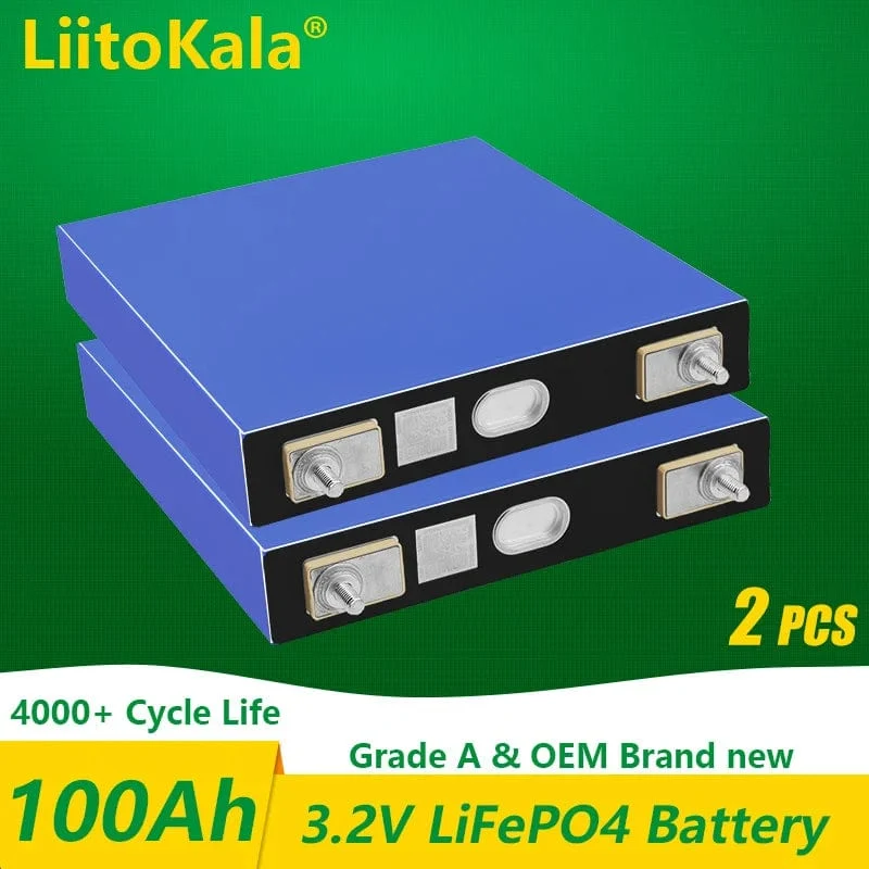 1-2 STÜCKE LiitoKala 3.2 V 105 Ah 30 Ah 50 Ah LifePo4-Batterie mit hohem Stromverbrauch für DIY 12 V Solar-Wechselrichter Elektrofahrzeug Bus Golfwagen