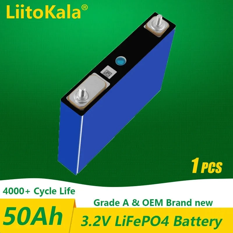 1-2 STÜCKE LiitoKala 3.2 V 105 Ah 30 Ah 50 Ah LifePo4-Batterie mit hohem Stromverbrauch für DIY 12 V Solar-Wechselrichter Elektrofahrzeug Bus Golfwagen