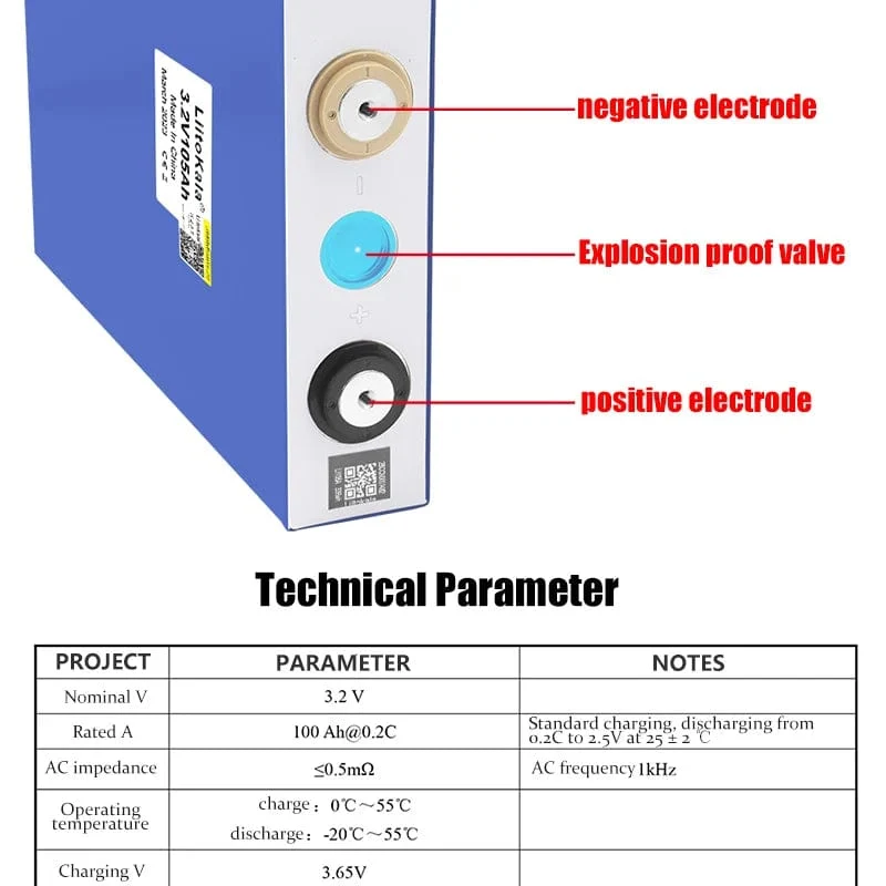 1-2 STÜCKE LiitoKala 3.2 V 105 Ah 30 Ah 50 Ah LifePo4-Batterie mit hohem Stromverbrauch für DIY 12 V Solar-Wechselrichter Elektrofahrzeug Bus Golfwagen