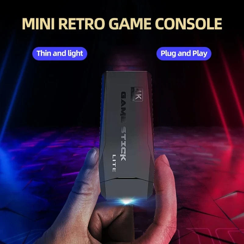 Videospielkonsole TV HD Game Stick 64 GB 20000 Retro-Spiele für PS1/GBA/MAME/SEGA Everdrive Speichern/Suchen/Hinzufügen für Kindergeschenk