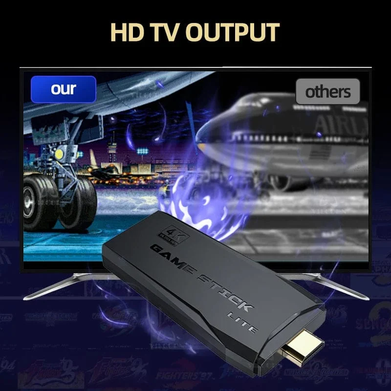 Videospielkonsole TV HD Game Stick 64 GB 20000 Retro-Spiele für PS1/GBA/MAME/SEGA Everdrive Speichern/Suchen/Hinzufügen für Kindergeschenk