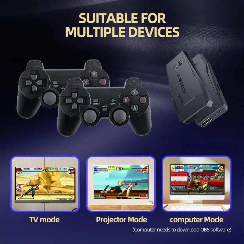 Videospielkonsole TV HD Game Stick 64 GB 20000 Retro-Spiele für PS1/GBA/MAME/SEGA Everdrive Speichern/Suchen/Hinzufügen für Kindergeschenk