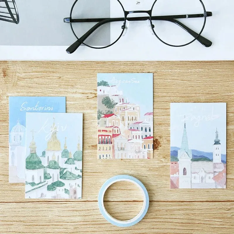 28 stücke Box Lomo Papier Karten Beschreibbare Kleine Journal Sammelalbum Gruß Nachricht Lesezeichen Nette Foto Wand Aufkleber Dekoration Geschenk
