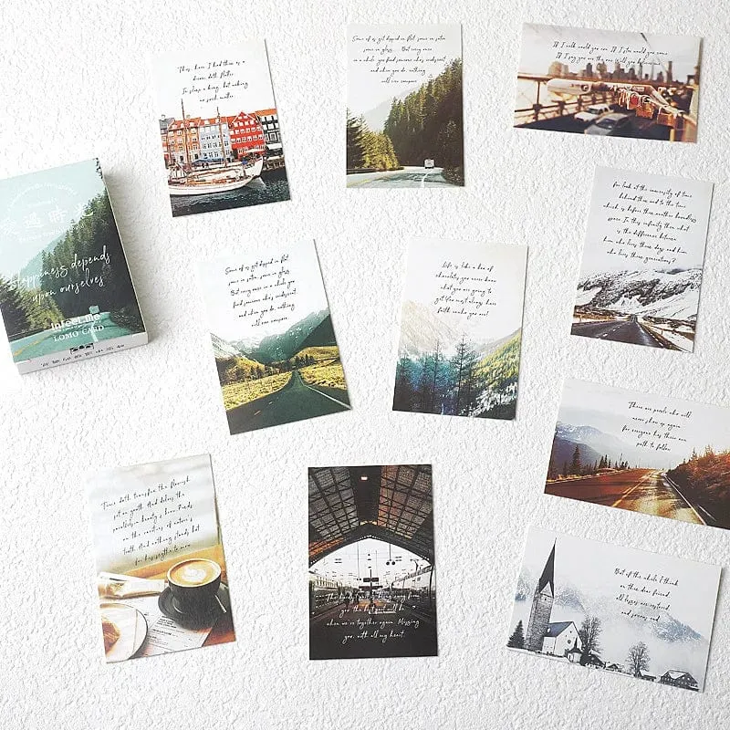 28 stücke Box Lomo Papier Karten Beschreibbare Kleine Journal Sammelalbum Gruß Nachricht Lesezeichen Nette Foto Wand Aufkleber Dekoration Geschenk
