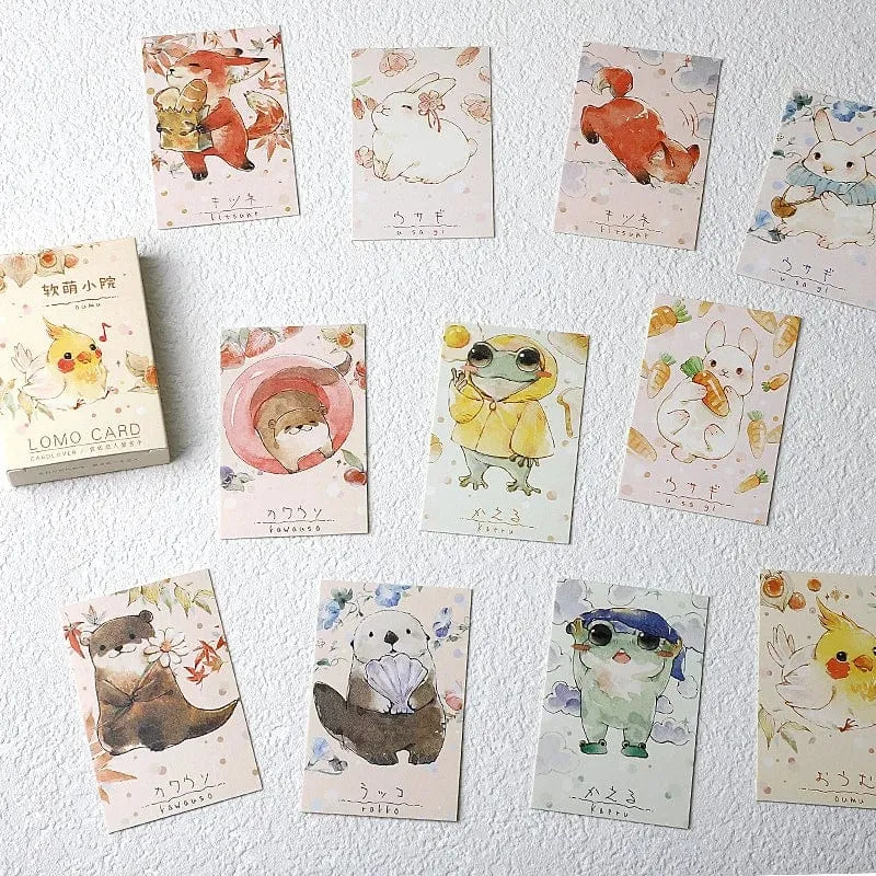 28 stücke Box Lomo Papier Karten Beschreibbare Kleine Journal Sammelalbum Gruß Nachricht Lesezeichen Nette Foto Wand Aufkleber Dekoration Geschenk