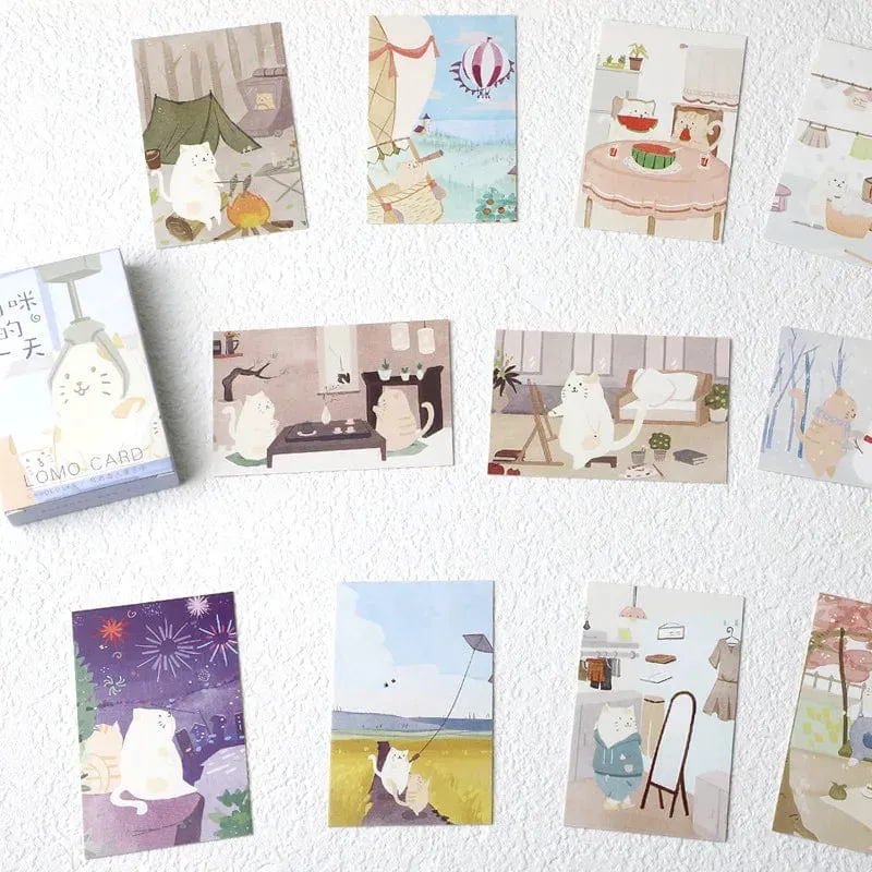 28 stücke Box Lomo Papier Karten Beschreibbare Kleine Journal Sammelalbum Gruß Nachricht Lesezeichen Nette Foto Wand Aufkleber Dekoration Geschenk
