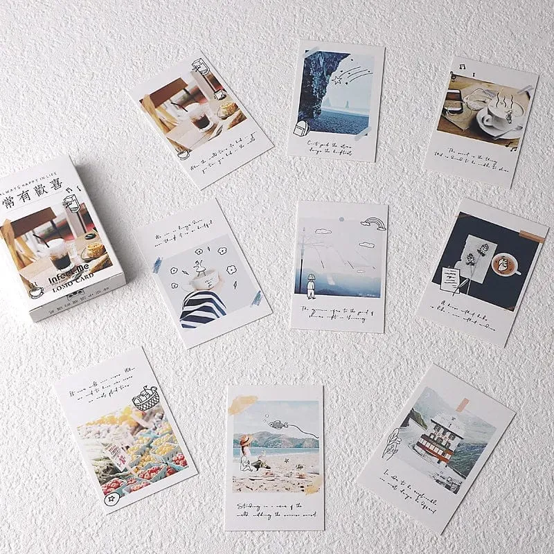 28 stücke Lomo Kleine Nachricht Karte Beschreibbare Verschiedene Cocktail Happy Travel Lesezeichen Journal Dekoration Gruß Papier Schreibwaren Geschenk