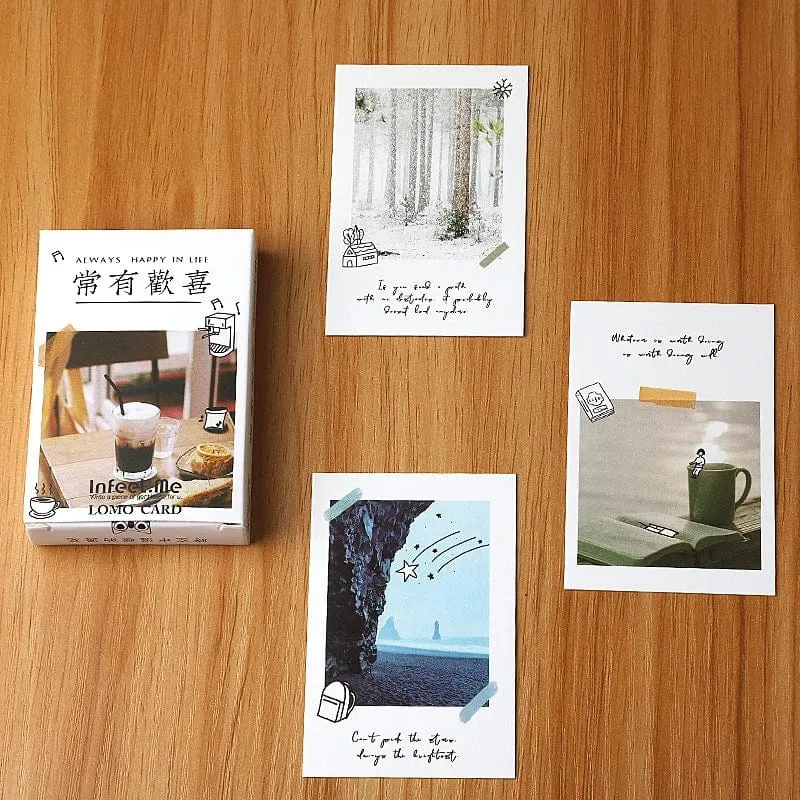 28 stücke Lomo Kleine Nachricht Karte Beschreibbare Verschiedene Cocktail Happy Travel Lesezeichen Journal Dekoration Gruß Papier Schreibwaren Geschenk