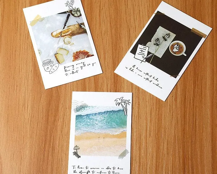 28 stücke Lomo Kleine Nachricht Karte Beschreibbare Verschiedene Cocktail Happy Travel Lesezeichen Journal Dekoration Gruß Papier Schreibwaren Geschenk
