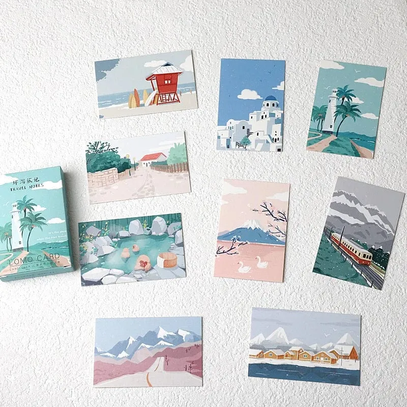 28 stücke Lomo Kleine Nachricht Karte Beschreibbare Verschiedene Cocktail Happy Travel Lesezeichen Journal Dekoration Gruß Papier Schreibwaren Geschenk