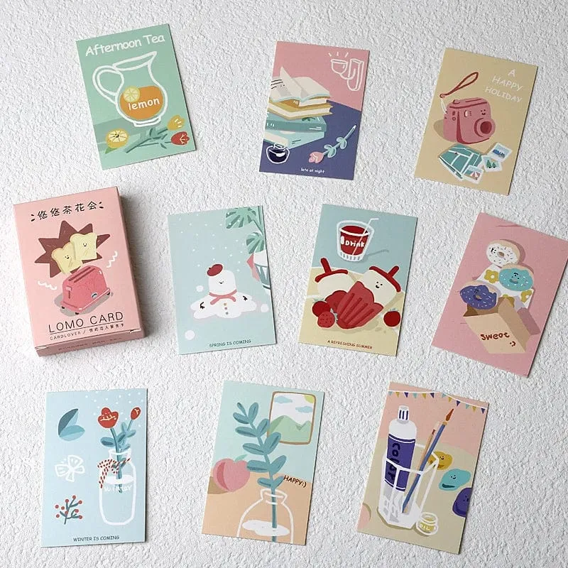 28 stücke Lomo Kleine Nachricht Karte Beschreibbare Verschiedene Cocktail Happy Travel Lesezeichen Journal Dekoration Gruß Papier Schreibwaren Geschenk