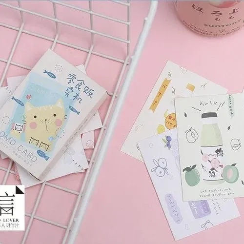28 stücke Lomo Kleine Nachricht Karte Beschreibbare Verschiedene Cocktail Happy Travel Lesezeichen Journal Dekoration Gruß Papier Schreibwaren Geschenk