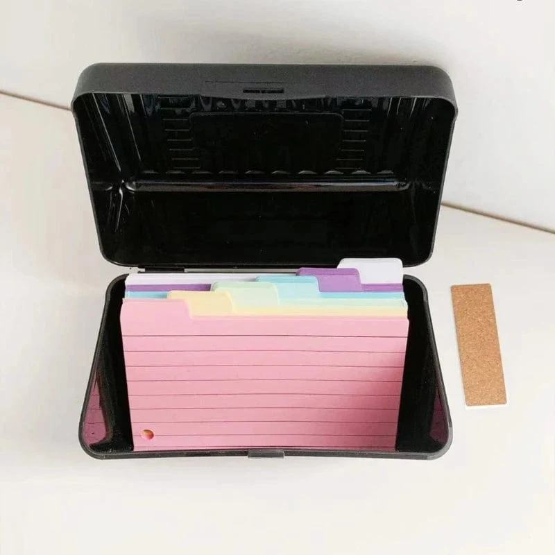 Farbige Karteikarten-Trennblätter, 3 x 5 cm, Karten mit Registerkarten, linierte Notizkarten-Trennblätter, liniertes Muster, Lernkarten