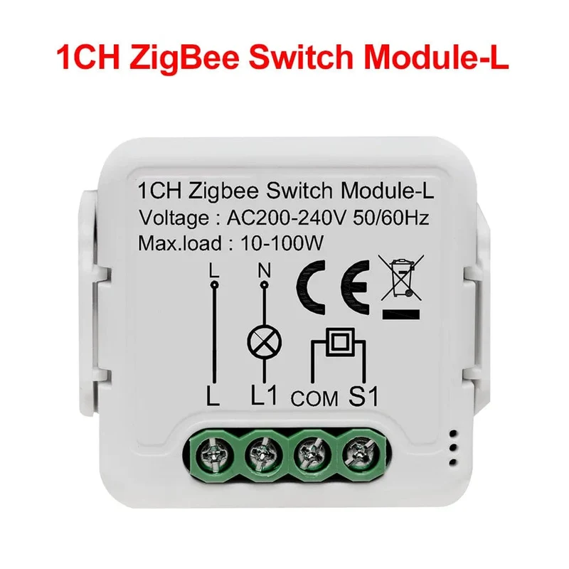 GIRIER Tuya ZigBee 3.0 Smart Switch-Modul, kein Neutralleiter erforderlich, Smart Home DIY-Lichtschalter, funktioniert mit Alexa Google Home
