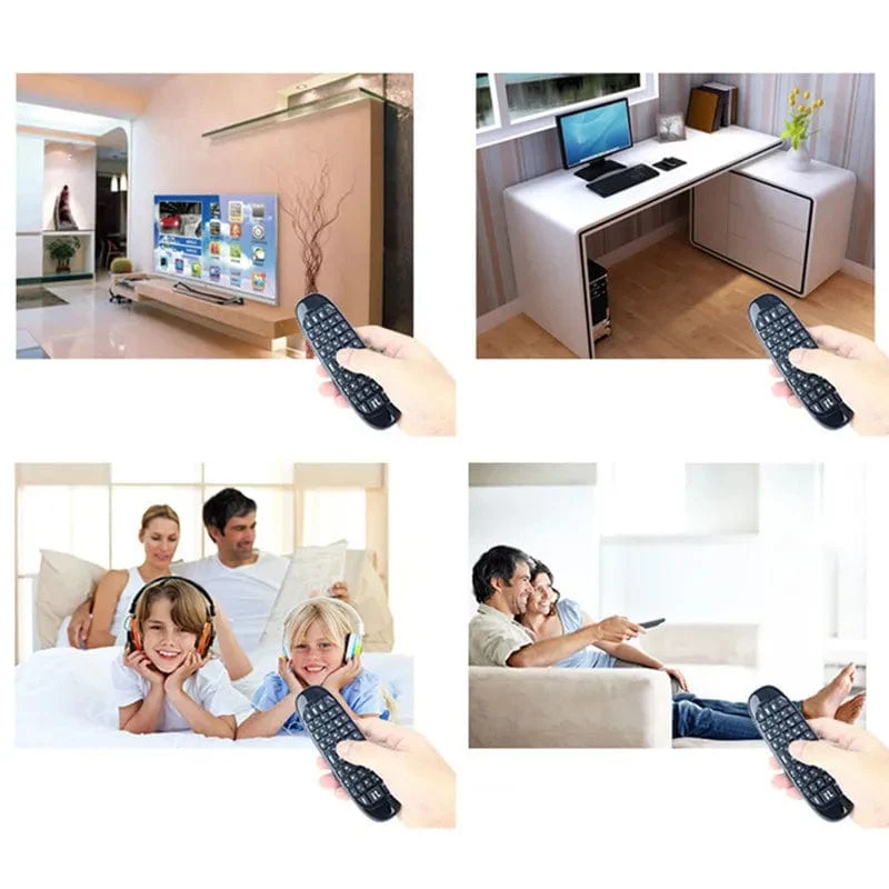 C120 Air Mouse Mini-Tastaturmaus Somatosensorisches Gyroskop Doppelseitige Fernbedienung für PC Android TV Box