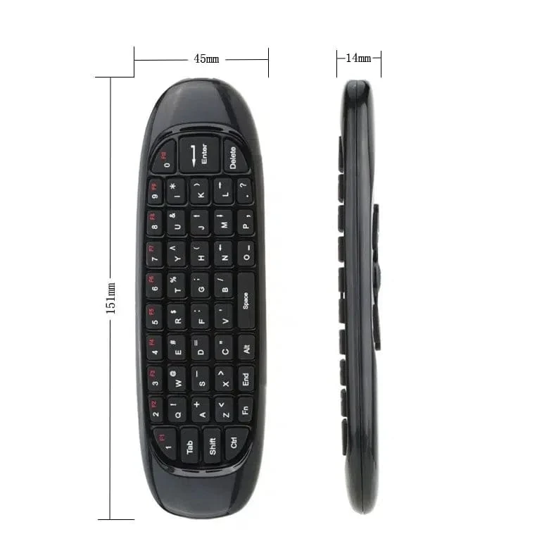 C120 Air Mouse Mini-Tastaturmaus Somatosensorisches Gyroskop Doppelseitige Fernbedienung für PC Android TV Box