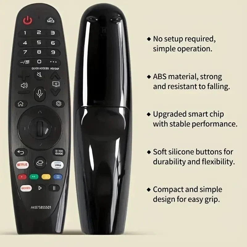 AKB75855501 Fernbedienung für LG Smart TV, Infrarot-Fernbedienung, passend für viele Smart TV-Modelle von LG (mit Sprachfunktion)