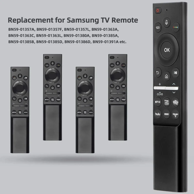 Neue RM-A6-Fernbedienung für Samsung TV-Sprachfernbedienung, kompatibel mit Samsung Smart QLED 4K 8K UHD HDTV