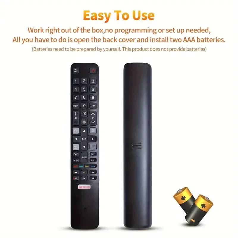 RC802N YAI2 Ersatz-TCL-Smart-TV-Fernbedienung für TCL TV 4K HDTV P20-Serie C2-Serie NETFLIX