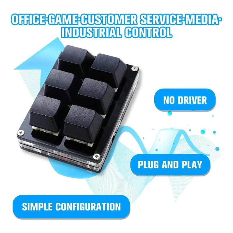 RGB 6 Tasten USB-Programmierung Makro Benutzerdefinierte Tastatur Kopieren Einfügen Mini-Taste Für Photoshop Gaming Tastatur Mechanische Macropad