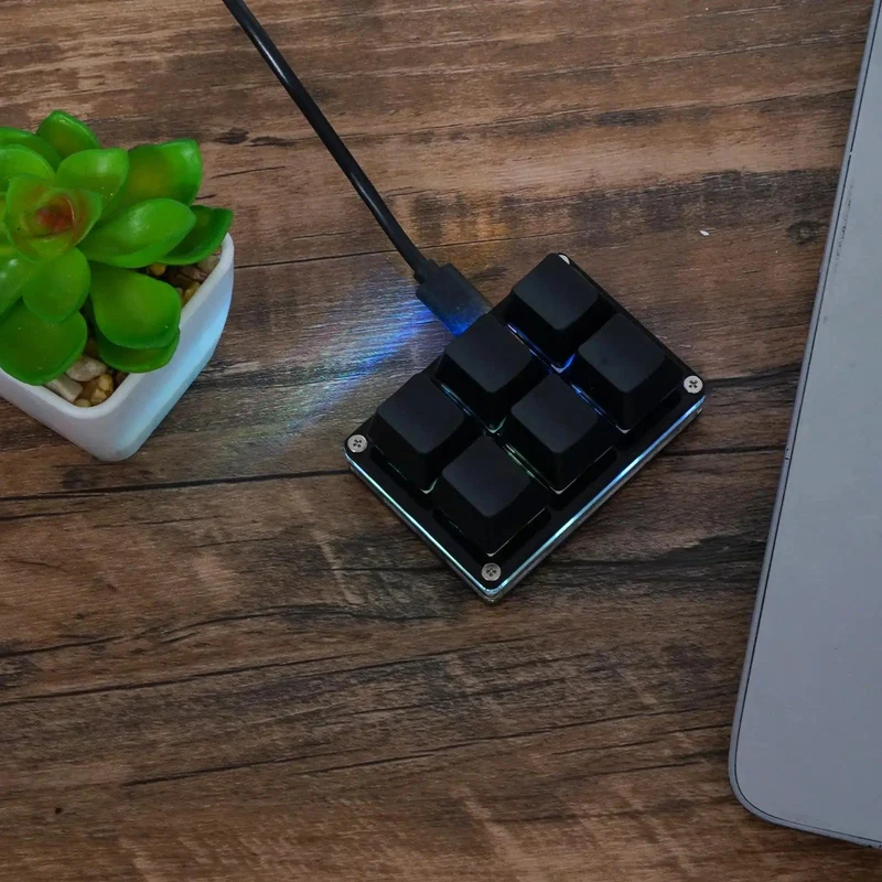 RGB 6 Tasten USB-Programmierung Makro Benutzerdefinierte Tastatur Kopieren Einfügen Mini-Taste Für Photoshop Gaming Tastatur Mechanische Macropad