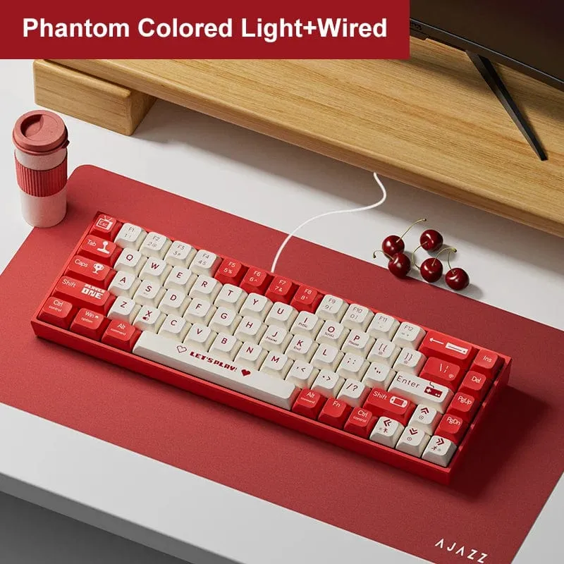 AJAZZ AK680 65 % mechanische Gaming-Tastatur, kabelgebunden, kabellos, Bluetooth, Gamer-Tastatur, Hot-Swap-Tastenkappendichtung für PC/Laptop