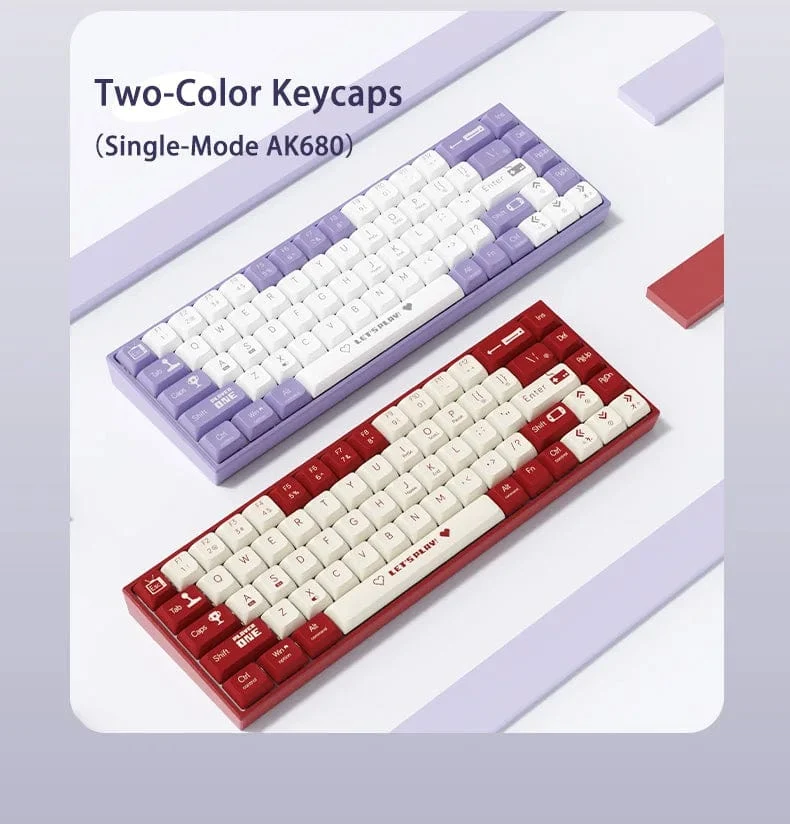 AJAZZ AK680 65 % mechanische Gaming-Tastatur, kabelgebunden, kabellos, Bluetooth, Gamer-Tastatur, Hot-Swap-Tastenkappendichtung für PC/Laptop