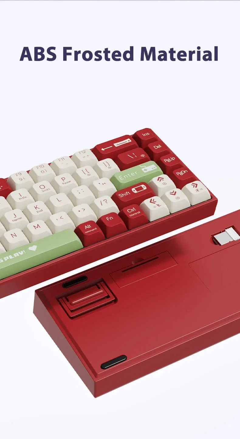 AJAZZ AK680 65 % mechanische Gaming-Tastatur, kabelgebunden, kabellos, Bluetooth, Gamer-Tastatur, Hot-Swap-Tastenkappendichtung für PC/Laptop