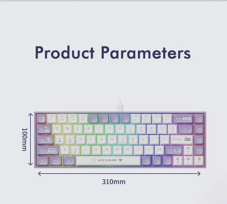 AJAZZ AK680 65 % mechanische Gaming-Tastatur, kabelgebunden, kabellos, Bluetooth, Gamer-Tastatur, Hot-Swap-Tastenkappendichtung für PC/Laptop