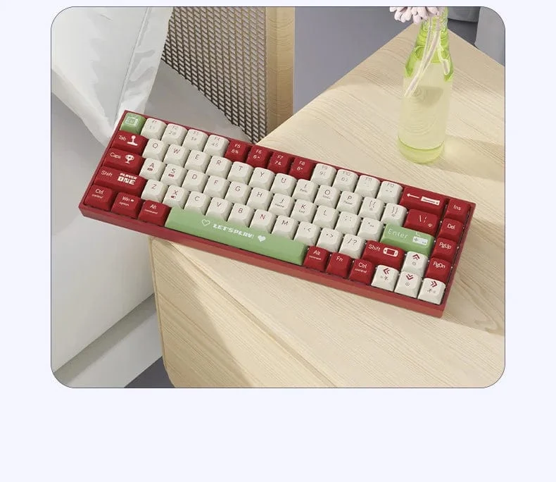 AJAZZ AK680 65 % mechanische Gaming-Tastatur, kabelgebunden, kabellos, Bluetooth, Gamer-Tastatur, Hot-Swap-Tastenkappendichtung für PC/Laptop
