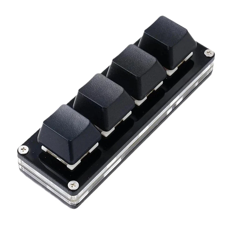 USB-Programmiermakro Benutzerdefinierte Tastatur 4-Tasten-RGB-Kopieren Einfügen Ausschneiden Für Photoshop Gaming-Tastatur Mechanisches Mini-Makropad
