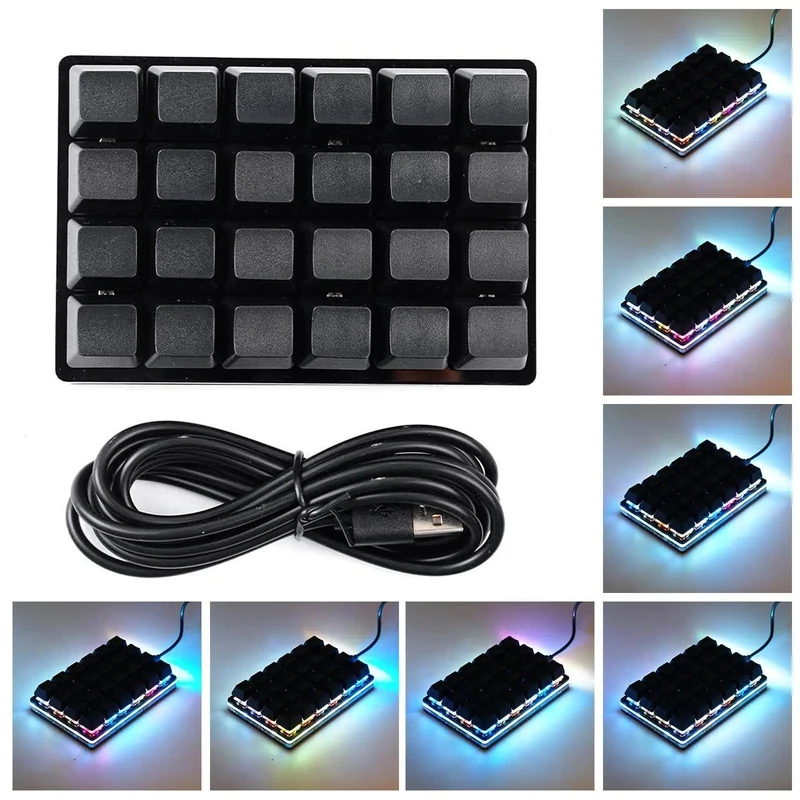 Mini USB Custom Mechanische Tastatur 2/3/4/6/9/12/16/24 Tasten Gaming Tastatur Sayo Gerät Tastenkombination Programmierbare Tastatur Tasten Makro